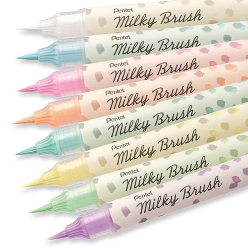 Caneta Milky Brush Pentel