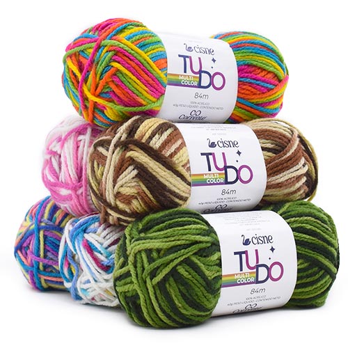 Lã Cisne D Primera Multicolor agora é Cisne Tudo Multicolor 40g