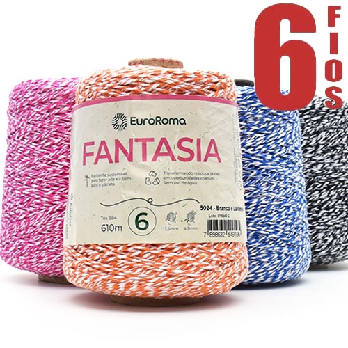 Barbante EuroRoma Fantasia nº06 600g