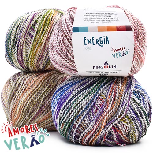 Fio Energia Pingouin 100g - Coleção Amores de Verão