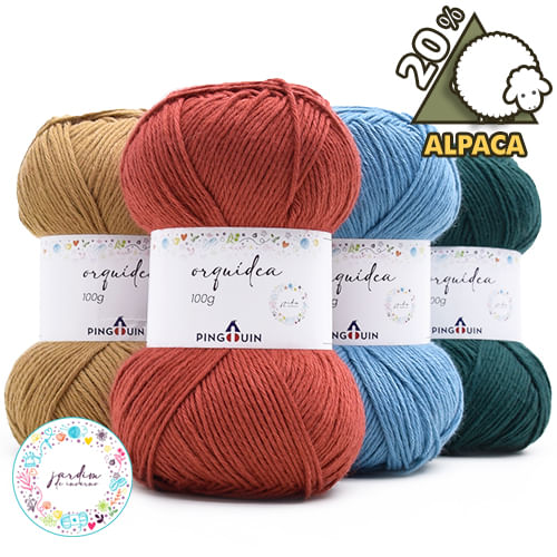 Fio Orquídea Pingouin 100g - Coleção Jardim de Inverno