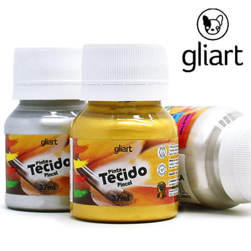 Tinta Pinta Tecido Metálica 37ml Gliart