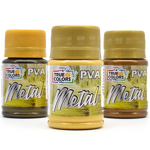 Tinta PVA Metal True Colors 37ml - Cores Metálicas