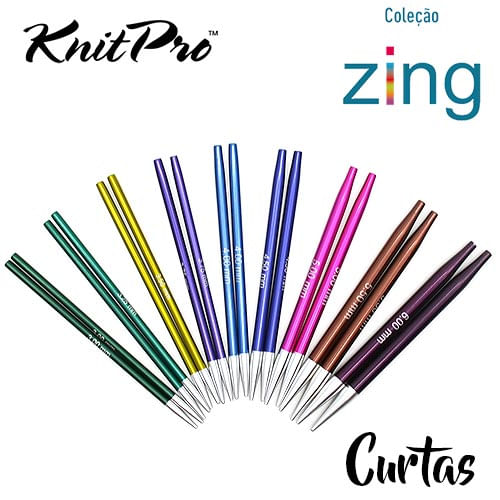 Agulha Circular Intercambiável Curta Zing - KnitPro
