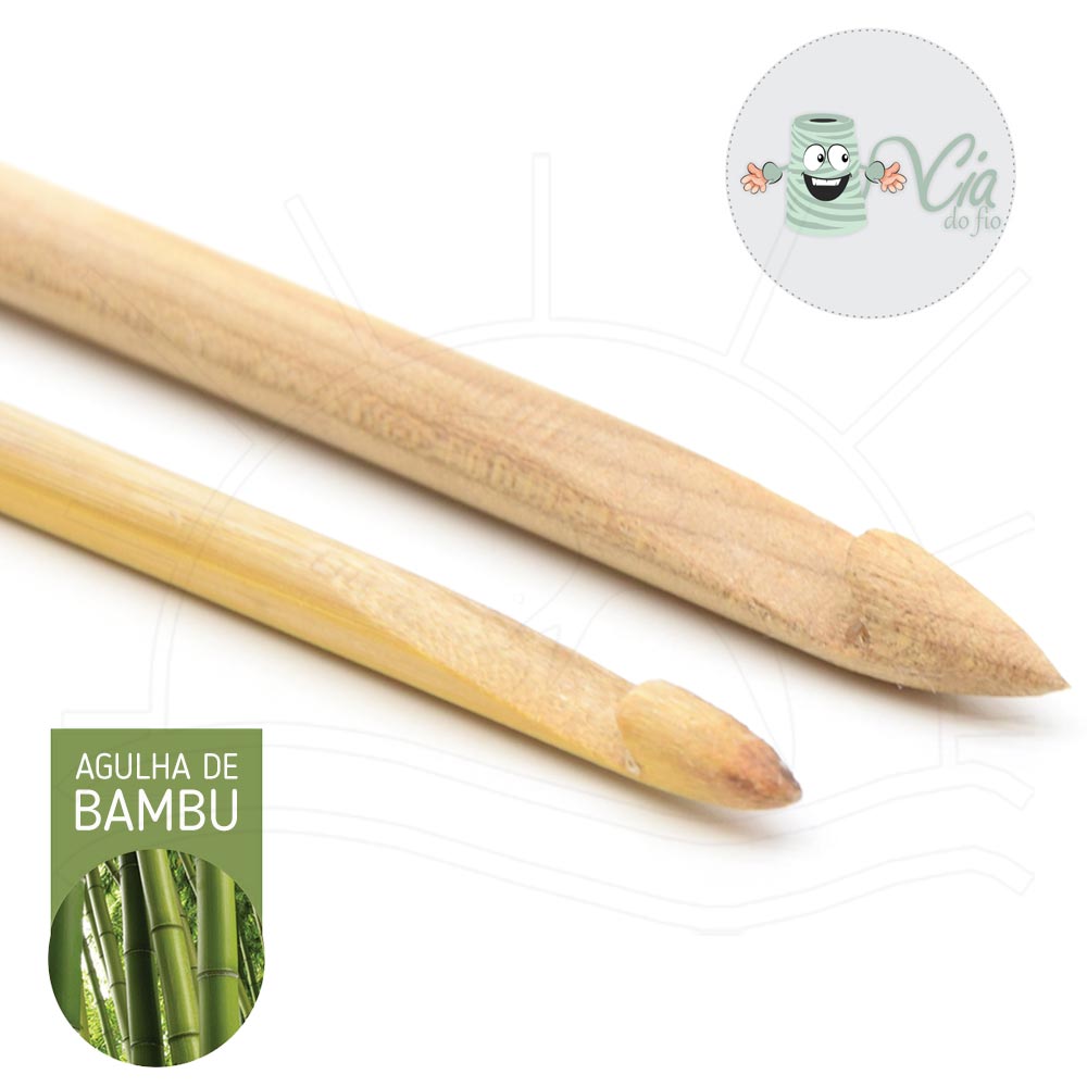 Agulha para Crochê de Bambu Cia do Fio