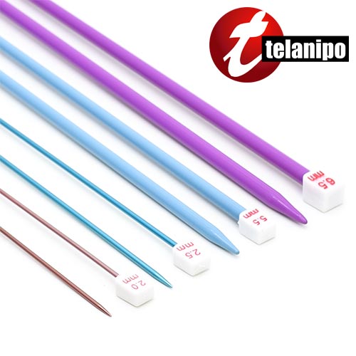 Agulha para Tricô Alumínio Color Telanipo - 35cm
