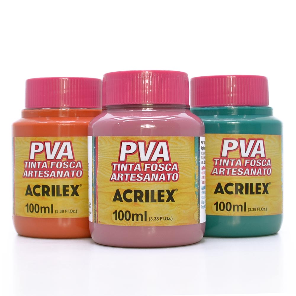 Tinta PVA Fosca para Artesanato 100ml - Acrilex
