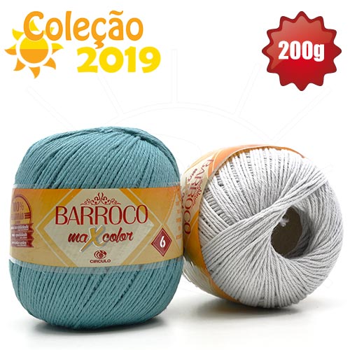 Barbante Barroco MaxColor nº06 200g - Cores 2019