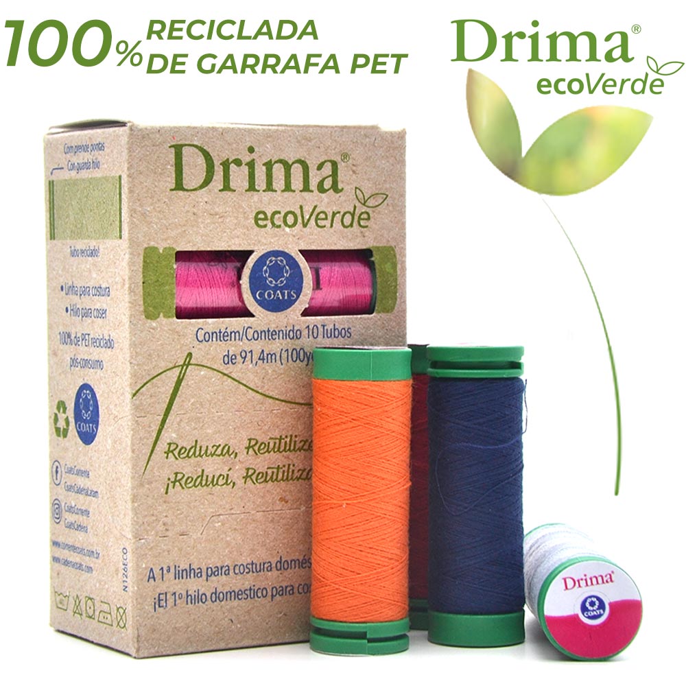 Linha para Costura Corrente Drima EcoVerde - 100% Reciclada