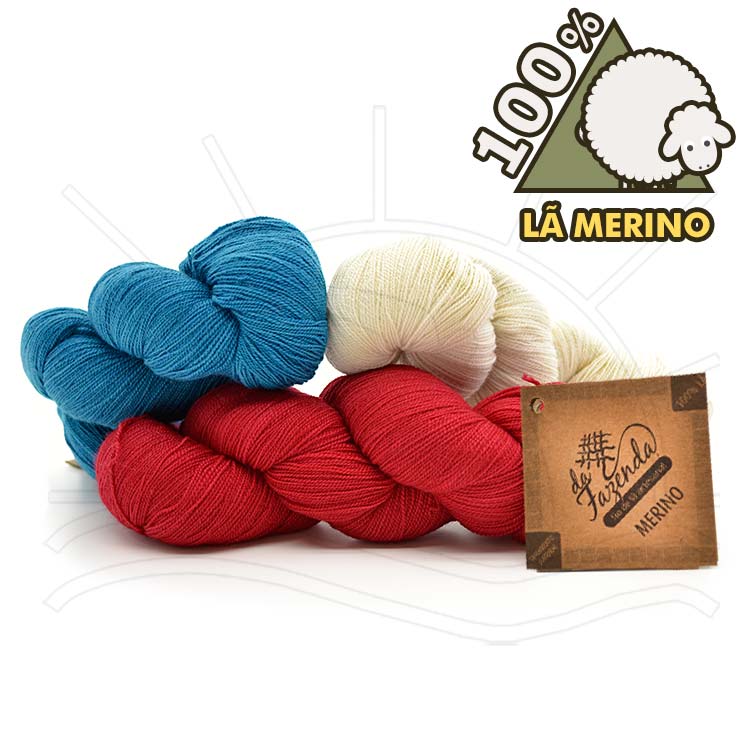 Lã Merino Lace 2ply 100g - Fios da Fazenda