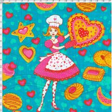 Tecido Estampado para Patchwork - 18355 Biscoitos 01 (0,50x1,40)