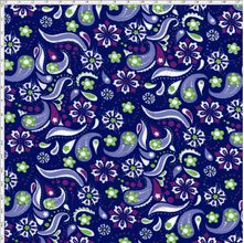 Tecido Estampado para Patchwork - Cashimire Azul Cor 01 (0,50x1,40)