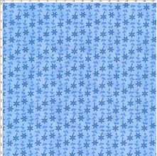 Tecido Estampado para Patchwork - Floral Fundo Poeira Azul (0,50x1,40)
