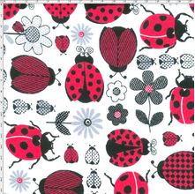 Tecido Estampado Para Patchwork - Joaninhas 277231 Cor 1309 (0,50X1,40)