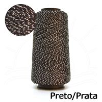 Linha Rayontex Luxo Grossa 500m Preto/prata