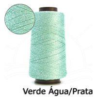 Linha Rayontex Luxo Grossa 500m Verde água/prata