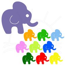 Aplicação em EVA Média Elefante - 10 unid
