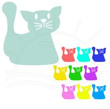 Aplicação em EVA Média Gatinho - 10 unid