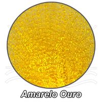 Meia de Seda Bouclê para Artesanato Amarelo ouro