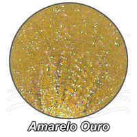 Meia de Seda Brilho Prata para Artesanato Amarelo ouro