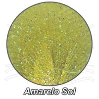 Meia de Seda Brilho Prata para Artesanato Amarelo sol