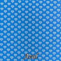 Placa de EVA Cores Corações Azul