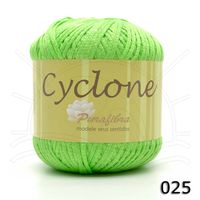 Linha Cyclone Purafibra 100g - 100% Viscose 025 - verde cítrico