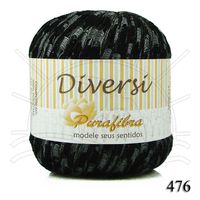 Linha Diversi 100g 476 - cinza/preto