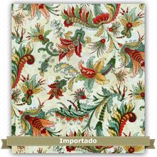 Tecido Estampado para Patchwork - Primavera Francesa Mista Fundo Creme (0,50x1,10)