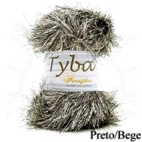 Fio Tyba 100g 5039 - preto/bege