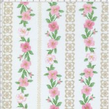 Tecido Estampado para Patchwork - Mirella Floral Miudo Renda Bege 03 (0,50x1,40)