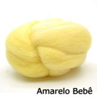 Lã Merino para Feltragem 15g - Oriental Amarelo bebê