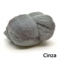 Lã Merino para Feltragem 15g - Oriental Cinza