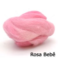 Lã Merino para Feltragem 15g - Oriental Rosa bebê