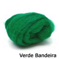 Lã Merino para Feltragem 15g - Oriental Verde bandeira