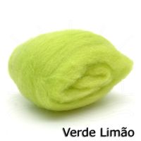 Lã Merino para Feltragem 15g - Oriental Verde limão