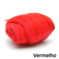 Lã Merino para Feltragem 15g - Oriental Vermelho