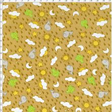 Tecido Estampado para Patchwork - DB107 Clouds And Fishies - Beige C04 (0,50x1,40)