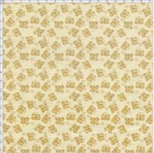 Tecido Estampado para Patchwork - Digital Borboletas Bege (0,50x1,40)