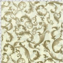 Tecido Estampado para Patchwork - Mirella Folhagem Barroco Bege 03 (0,50x1,40)