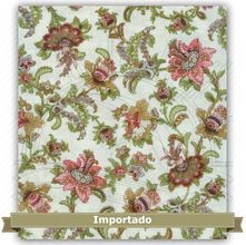 Tecido Estampado para Patchwork - Vintage Flor Mística Fundo Bege (0,50x1,10)