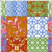 Tecido Estampado para Patchwork - 30557 Azulejo Português Cor 02 (0,50x1,40)