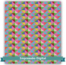 Tecido Estampado para Patchwork - Beach Triângulos Cor 01 (0,50x1,40)