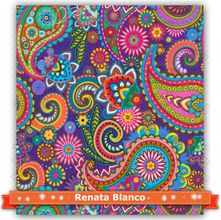 Tecido Estampado para Patchwork - Renata Blanco Garden (0,50x1,40)