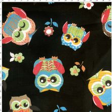 Tecido Estampado para Patchwork - Corujas MI 02 (0,50x1,40)