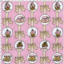 Tecido Estampado para Patchwork - 51066 Composê Cupcake Rosa Cor 01 (0,50x1,40)