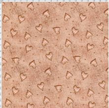 Tecido Estampado para Patchwork - Digital Corações Rose Romance (0,50x1,40)