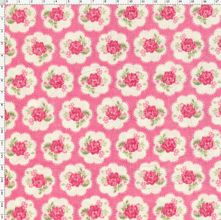 Tecido Estampado para Patchwork - Vintage Roses Rosa Elegante (0,50x1,40)
