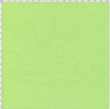 Tecido Estampado Para Patchwork - Composê Poá Verde Pistache Cor 1591 (0,50X1,40)