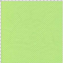 Tecido Estampado Para Patchwork - Composê Poá Verde Pistache Cor 1591 (0,50X1,40)